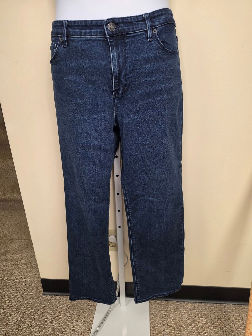 Hudson Jeans Womens 14 Dark Wash Straight Leg Stretch Denim High Rise 0119